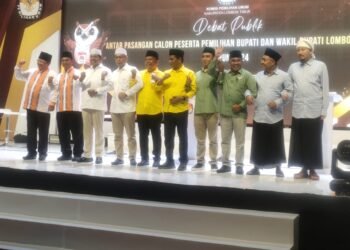 Sempat Diguyur Hujan, Debat Perdana Pilbup Lotim Sukses