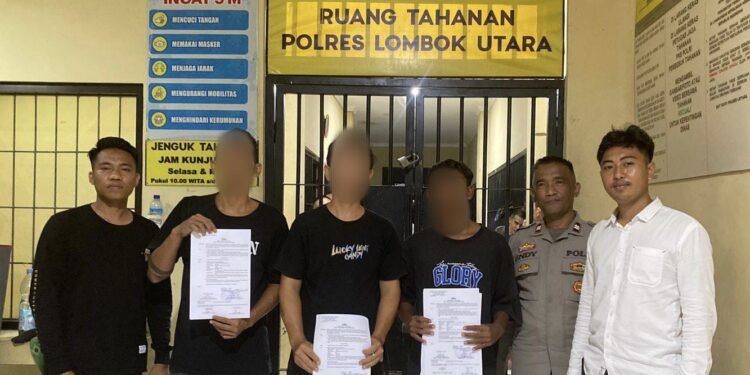 Tiga Pengedar Ganja Gili Trawangan Diringkus Resnarkoba Polres Lombok Utara