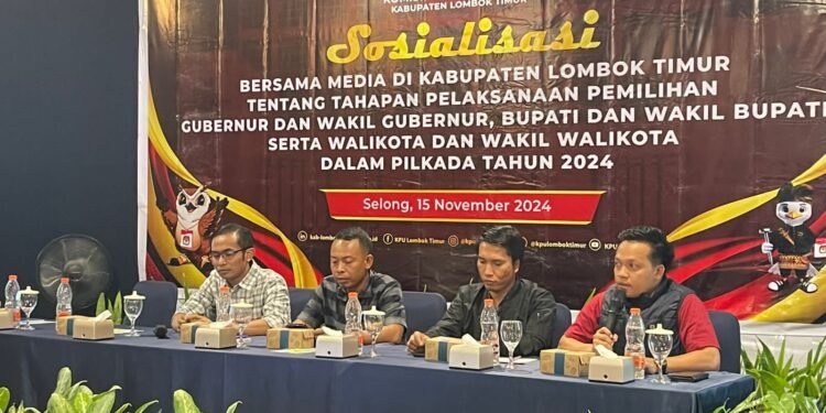 KPUD Gandeng Media Sosialisasikan Tahapan Kampanye di Lombok Timur