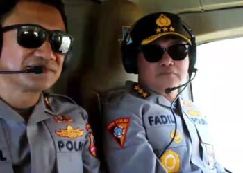 Patroli Udara Mabes Polri Pastikan Pengamanan MotoGP Mandalika 2025