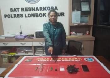 Edarkan Sabu, Perempuan asal Lenek Ditangakp Tim Opsenal Polres Lombok Timur