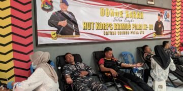Brimob Polda NTB Gelar Donor Darah