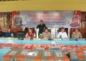 Kurang 60 Hari, Polda NTB Amankan 3,25 Kilogram Sabu Bersama 240 Tersangka