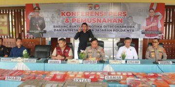 Kurang 60 Hari, Polda NTB Amankan 3,25 Kilogram Sabu Bersama 240 Tersangka
