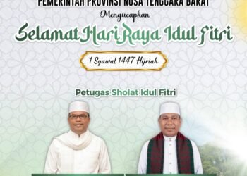 Pemprov Gelar Solat Idul Fitri di Lapangan Bumi Gora Kantor Gubernur NTB