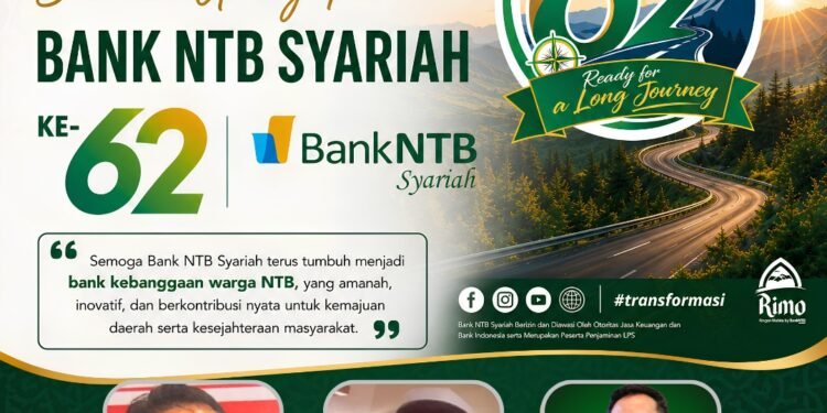 JMSI NTB: Selamat HUT  Bank NTB Syariah ke 62