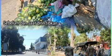 Satuan Patroli Trantibum di Kota Selong, Satpol PP Lotim Imbau Pedagang Pindah dari Trotoar