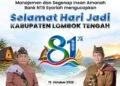 Bank NTB Syariah Ucapkan  HUT Loteng  81