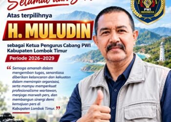 Lagi, H. Muludin Nahodai PWI Lombok Timur